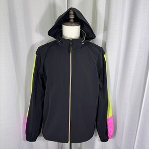 Chubbies The Mad Dasher Track Jacket HoodedWindbreaker Retro Neon M's Large